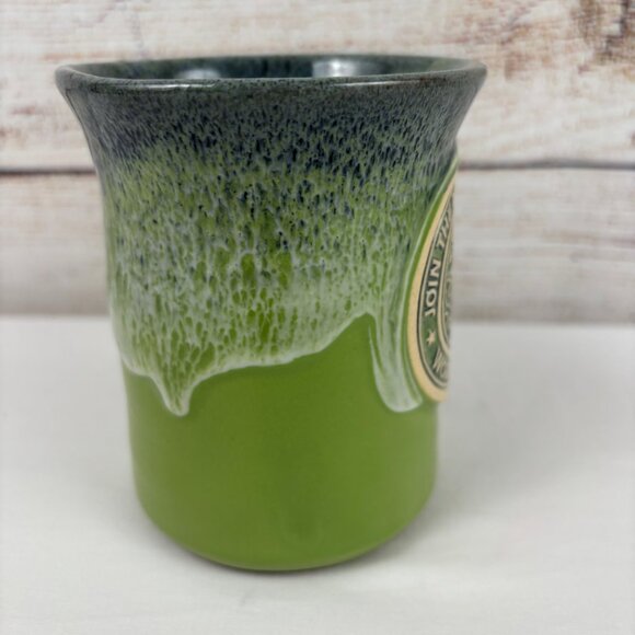 Wormz Organic "Join the Wormalution" Green Mug Deneen Pottery - Picture 2 of 7